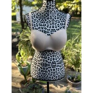 SOMA Stay Put Strapless Bra 38DD - Nude Hook Eye Adjustable Soft Cup READ